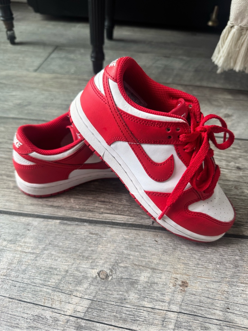 Nike dunks Kids' Red and White Sneakers